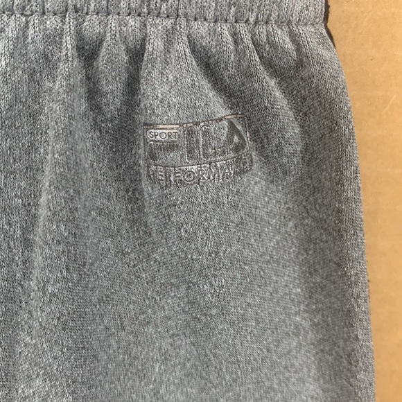Small Gray/Black Fila Boys Athletic Drawstring Shorts - Picture 3 of 5